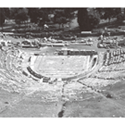 ディオニソスの劇場　BC6世紀ギリシャ最古のもの　17000人収容