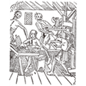 「ニュルンベルク年代記」の「死の舞踏」1499