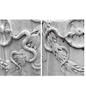 アスクレピオスの大理石に描かれた蛇